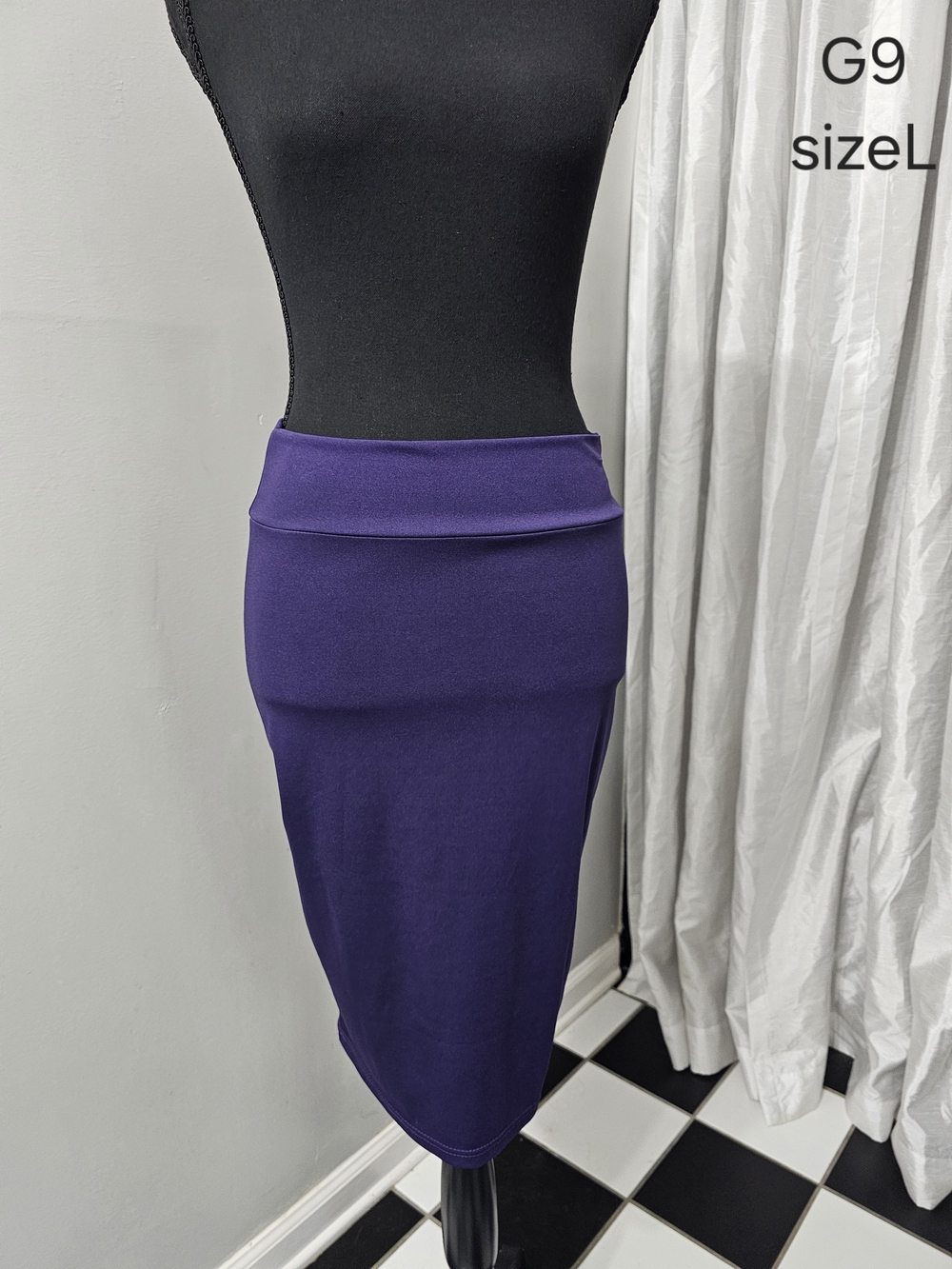 Classic Purple Pencil Skirt - Women's